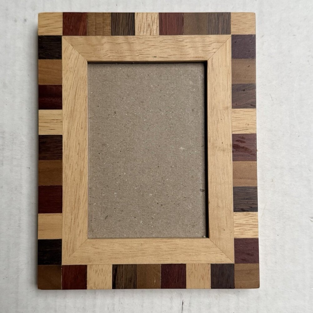 Philip Whitney Picture Photo‎ Frame Solid Wood Check Farmhouse Natural Decor